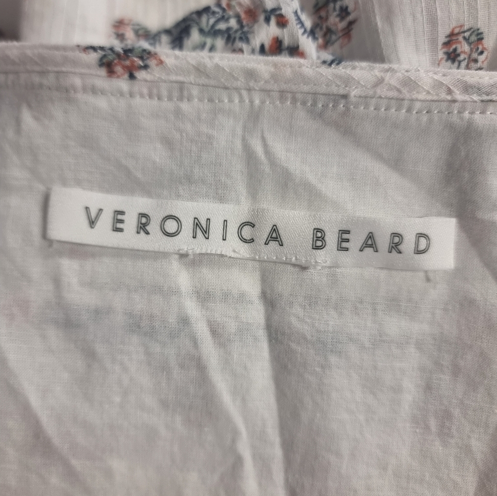 Veronica Beard White Floral Dress Sz 12 - Picture 3 of 14
